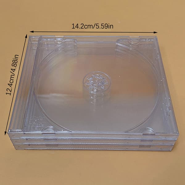 Genomskinlig plastskiva i ett stycke CD- case Case CD