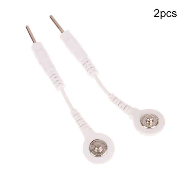 2 ST Elektrodledningstrådar Pin-To-Snap Adapterkablar Plugg med TE