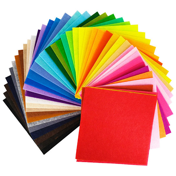 Nonwoven filttyg 10x10cm Patchwork tygpaket för barn Sc 40Pcs