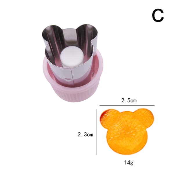Rostfritt stål Frukt Grönsakspress Mini Cookie Form te C