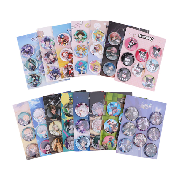 8 st/ set Anime Tinning Ryggsäck Badge Souvenirkläder Present F 12