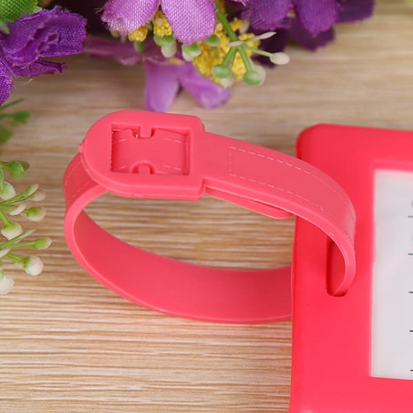 PVC Bagagelapp Mjuk silikon Cartoon Boarding Tag Creative Bag E
