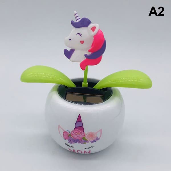 Bilprydnad Solar Apple Flower Automatisk Beetle Bildekoration A2