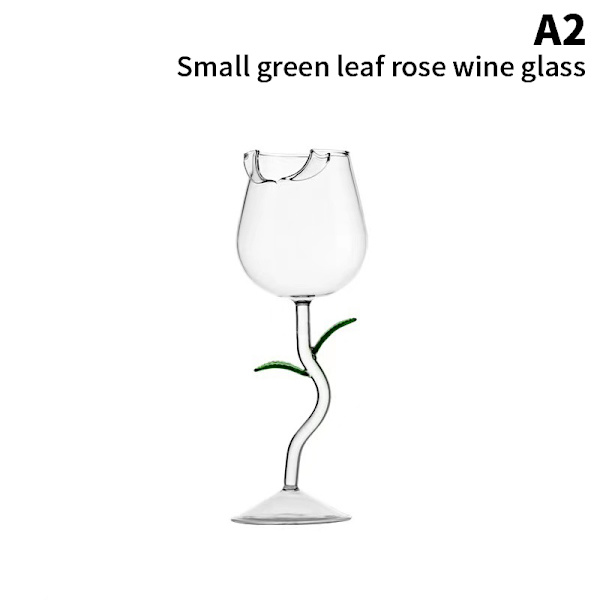 Rose-formade rödvinsglas Rose Shape vinglas med färgade A2