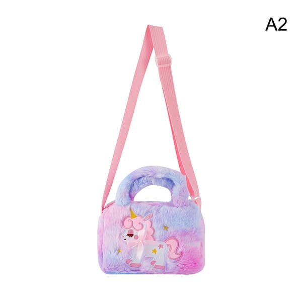 Kid Broderi Unicorn Plysch Crossbody Plånböcker Och Handväskor Litt A2