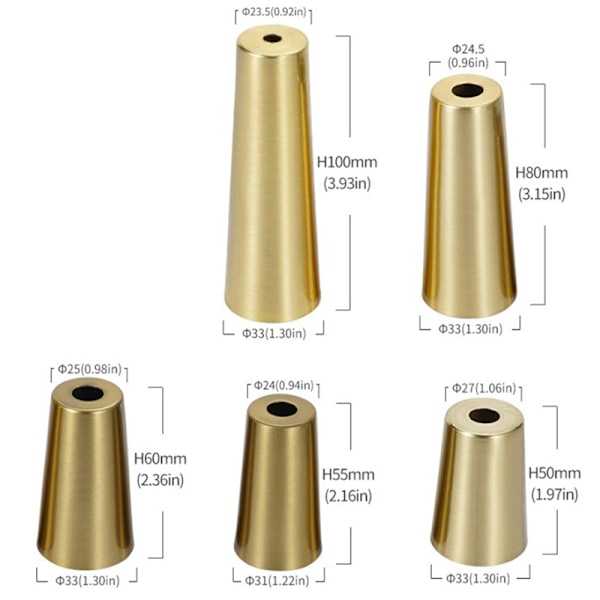 Fot Solid Borstad Järn Bord Stol Cylinder Cap Protect Decor A4