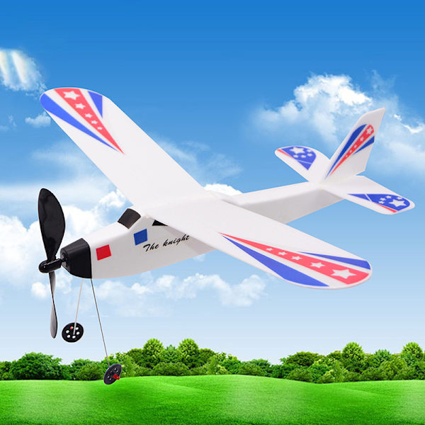 Gör-det-själv flygplansmodell Hand Kasta Leksaker Studenter Flying Glider Rubbe