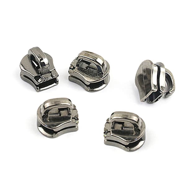 10 st 5# metall blixtlås Head Pull Slider Zip Bagage plagg DIY Silver
