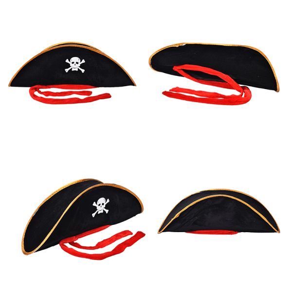 Hot Pirate Captain Hat Skull Crossbone Cap Kostym Finklänning