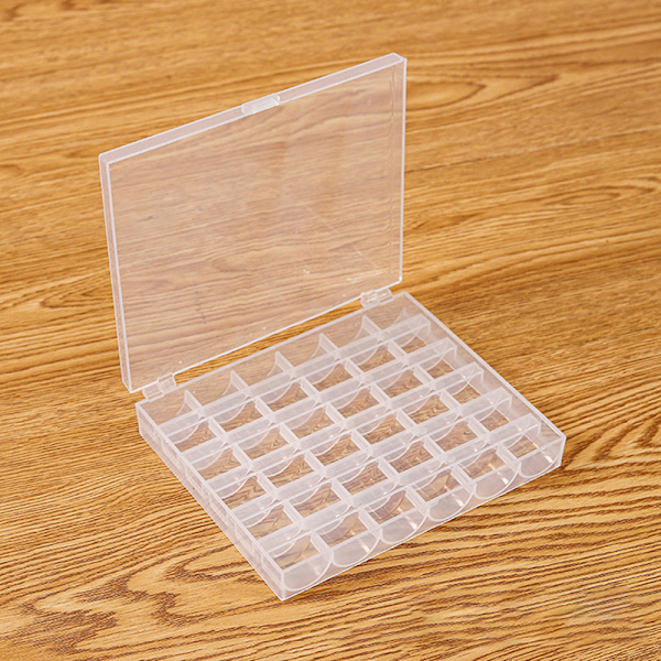 Spindelbox 36-galler transparent set förvaringsbox 25 Slots
