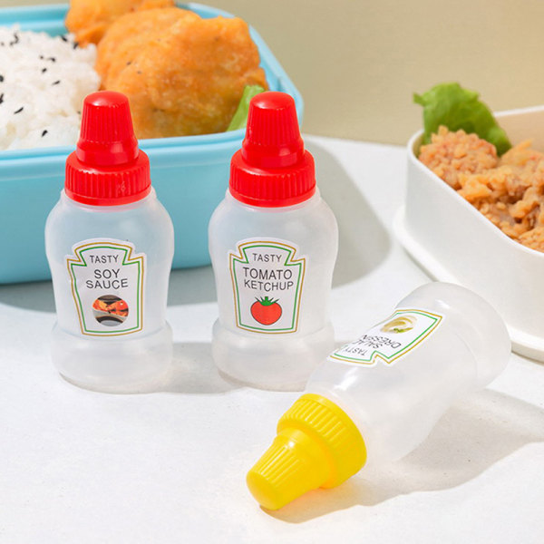 Mini portabel liten såsbehållare Tomatssåssalladsdressing Soy sauce