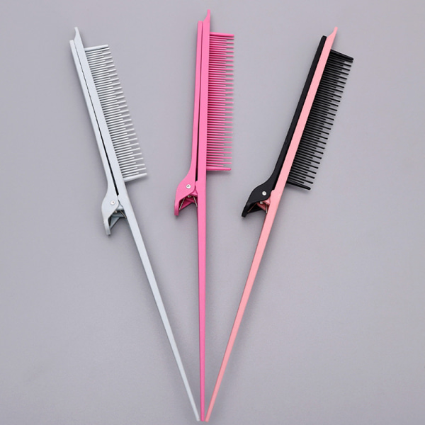 Point-tail Highlight Comb Point-tail Plastic Comb Hair Salon Co Pink