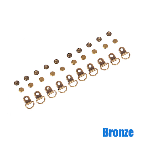 10 set D-ringspänne för reparationsväskor Vandringsklätterskor DIY bronze