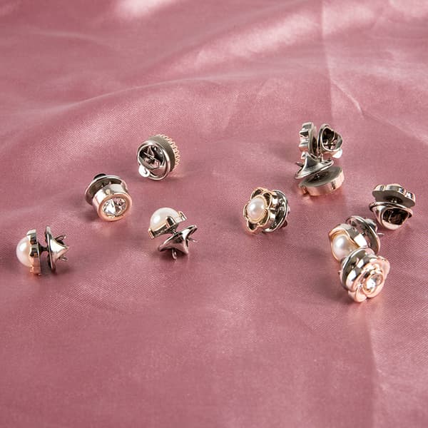 10 st knapp brosch Set Fashion Pearl Rhinestones Pin Coat Clot A4
