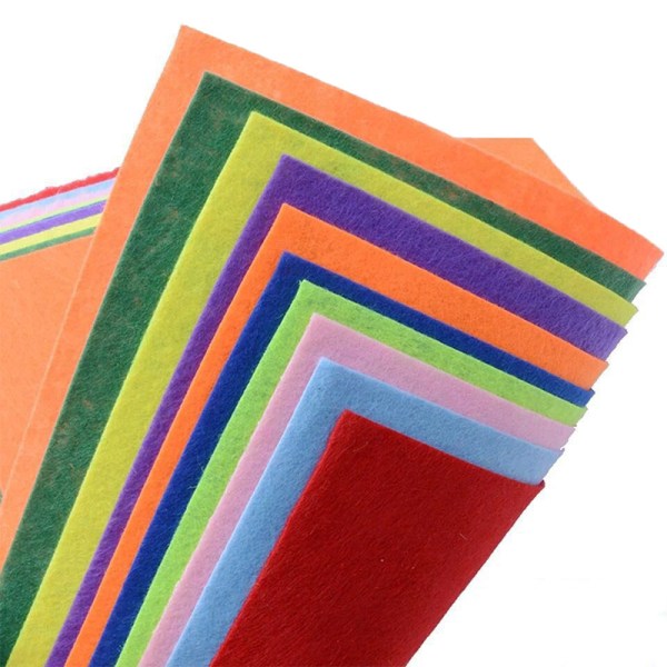 Nonwoven filttyg 10x10cm Patchwork tygpaket för barn Sc 40Pcs
