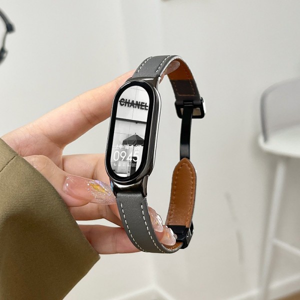 Läderarmband Watch Magnetic Spänne Watchband Armband Metal I G Xiaomi Mi Band 8