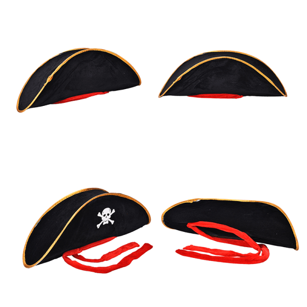 Hot Pirate Captain Hat Skull Crossbone Cap Kostym Finklänning