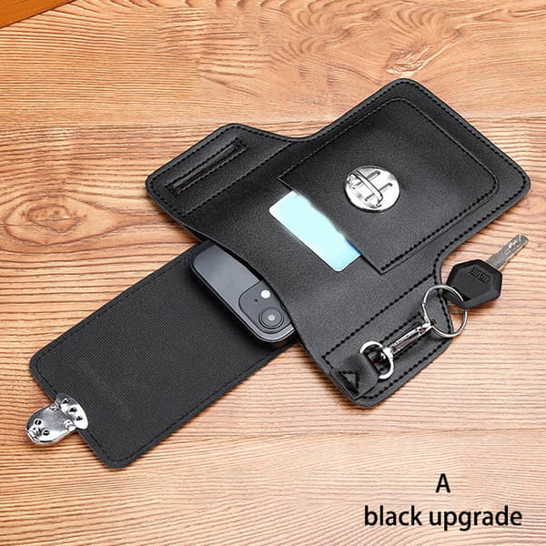 Mode Herr Multifunktions midjeväska Utomhusresor Sport Mobi black standard