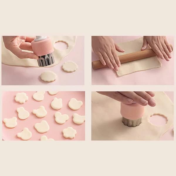 Rostfritt stål Frukt Grönsakspress Mini Cookie Form te G