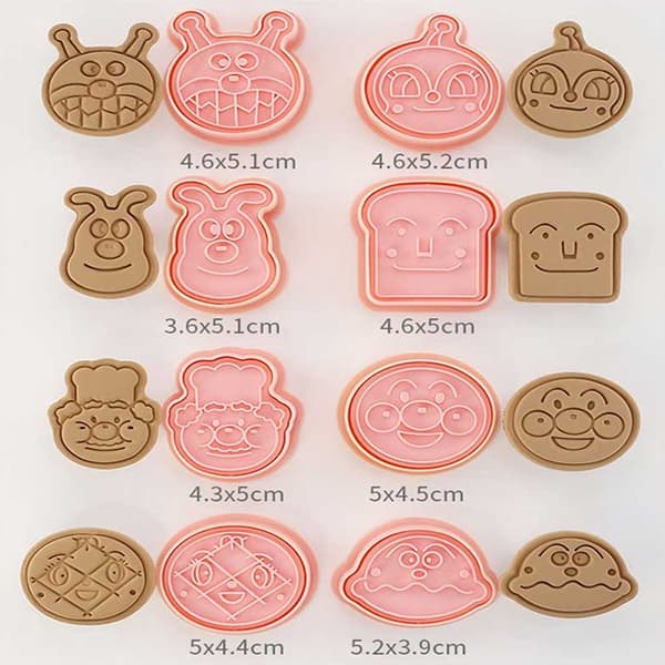 Anpanman 8 delar Set Form Cookie ters Fondant ter Plastic Cook