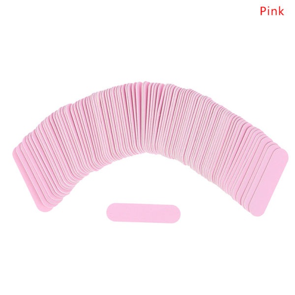 100st Mini Nagelfilar Nagel Engångs Icle Remover Buffers Pink