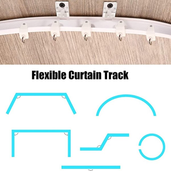 5 meter böjbart tak Böjt gardinskena flexibelt tak