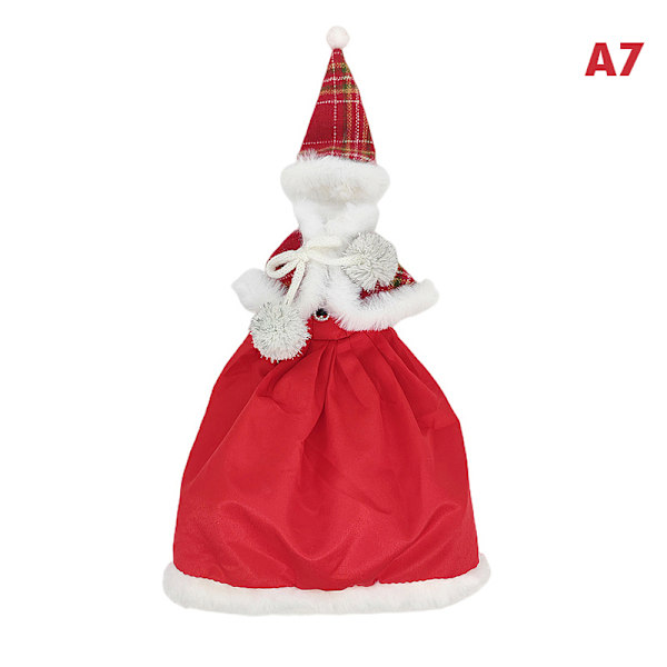 Mode julklänning Kappa Hattar Toppbyxor för 11 tum 30cm Gör A7