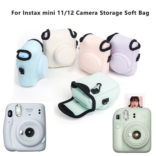 För Fujifilm Instax Mini 11/12 Cover med justerbar purple