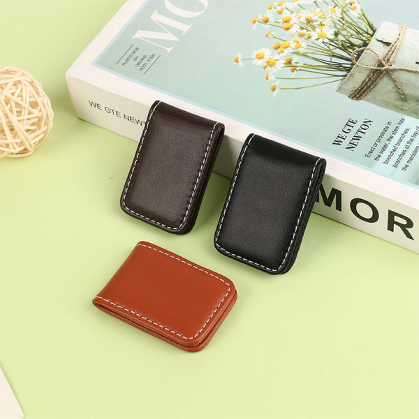 Money Clip Plånbok Smal Herr Dam Vintage Stark Magnet Money Cl Coffee