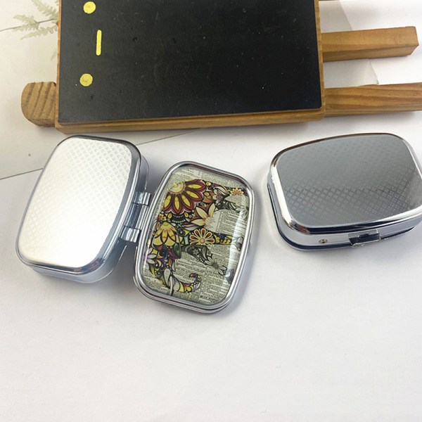 Bärbar Pillbox Smyckeskrin Case Multifunktion A