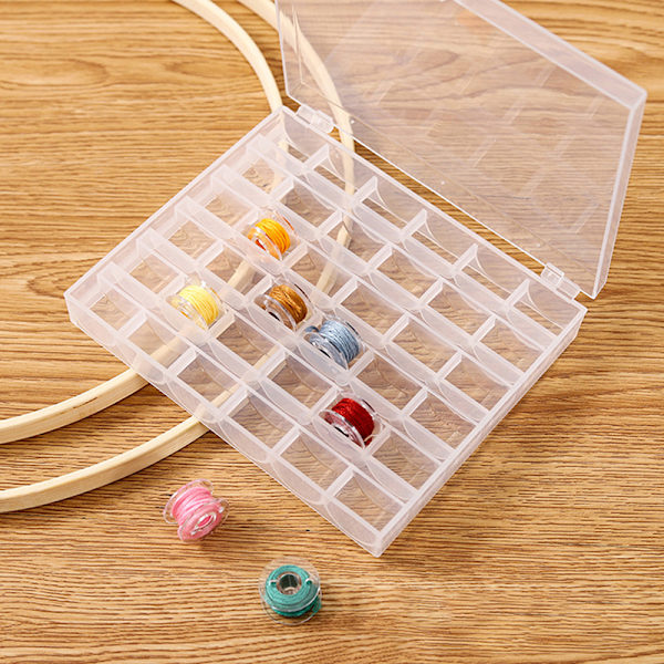 Spindelbox 36-galler transparent set förvaringsbox 36 Slots