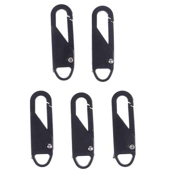5st Universal Dragkedja Avtagbar Metall Dragkedja Head Slide 4(GunBlack)