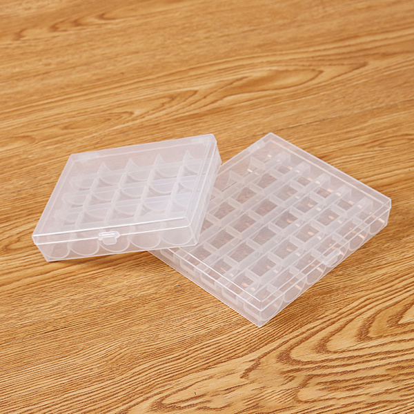 Spindelbox 36-galler transparent set förvaringsbox 25 Slots