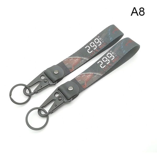 JDM Car Keychain Nyckelbricka Personlighet Spring Clip Lanyard Racing A8