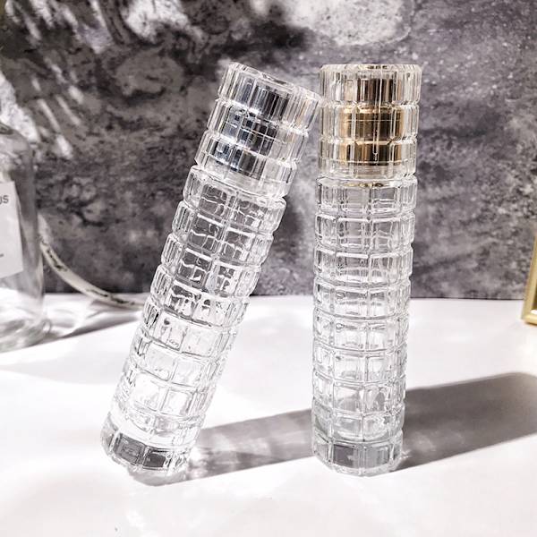 30ml glas tjock botten cylinder spray parfymflaska tom Gold