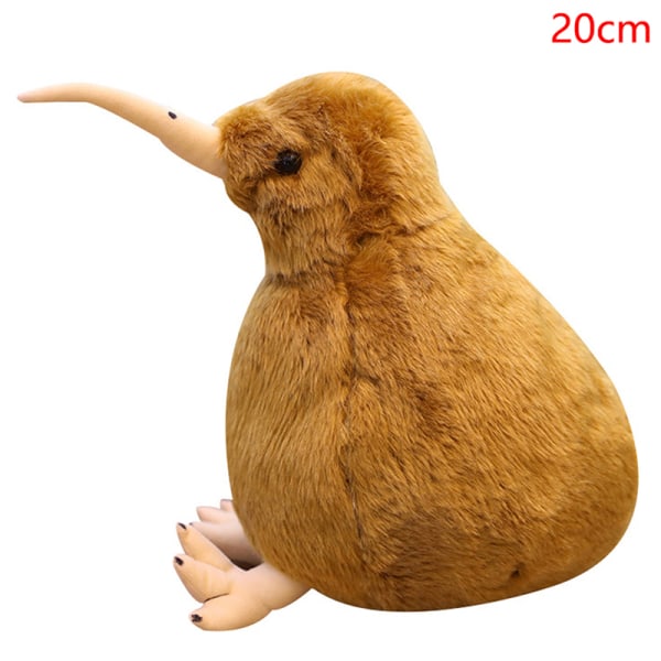 Nya Zeeland Kiwi Bird Plyschleksak Mjuk gosedjursimulering Brown