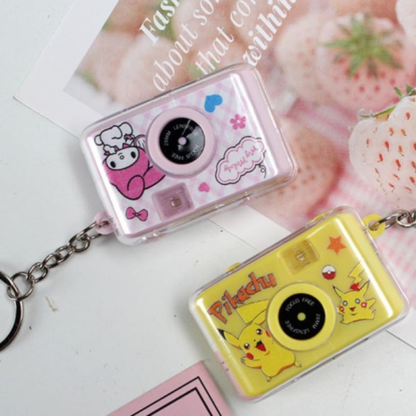 Sanrio Kuromi Melody Cinnamoroll Mini Camera Car Key Chain Acce A8