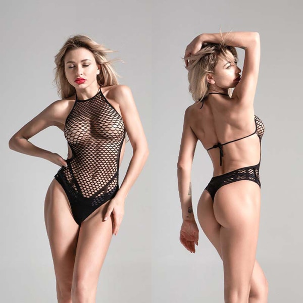 Sexiga underkläder för kvinnor Hot Erotisk Miniklänning Mesh Fishnet Sexig