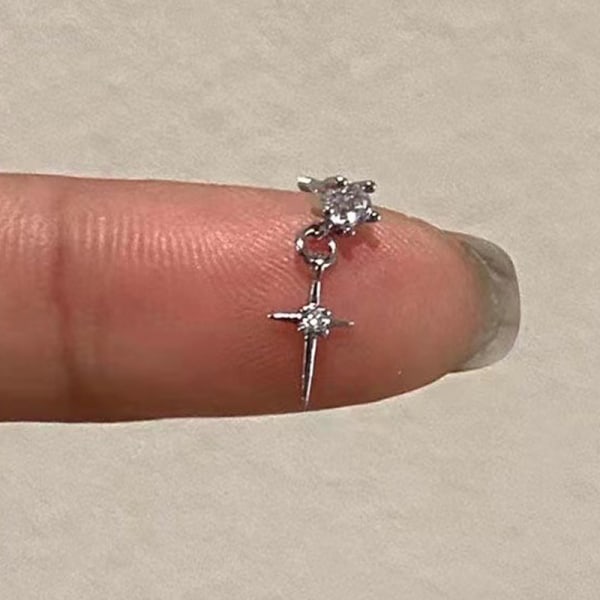 1 Par Vackra Crystal Zircon Stud örhängen för kvinnor e Jewelr