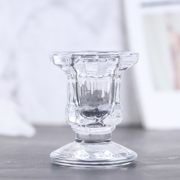 Bröllopsljusstake Transparent Kristallglas Ljusställ Dini