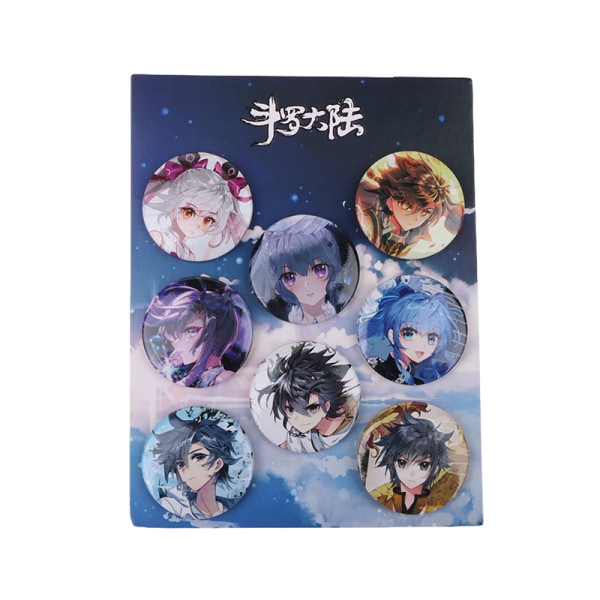 8 st/ set Anime Tinning Ryggsäck Badge Souvenirkläder Present F 01