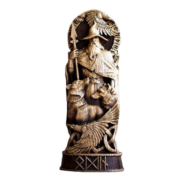 Freyja staty nordisk gud snida altare Heathen Asatru Viking Gud B