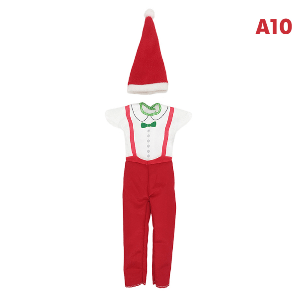 Julklänning Outfit Klänning Hattar för 11 tum 30 cm dockkläder A10