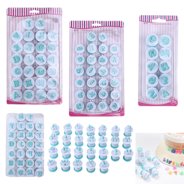 Bakning Form Form Bokstav Fondant Cookie ter Alphabet and Numbe C