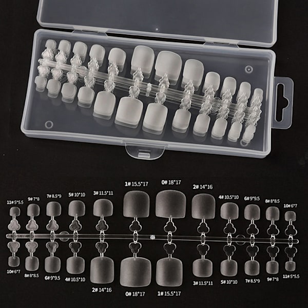 240st Cover Heltäckande Fyrkantiga False Nails Tips Naglar Manic Frosted