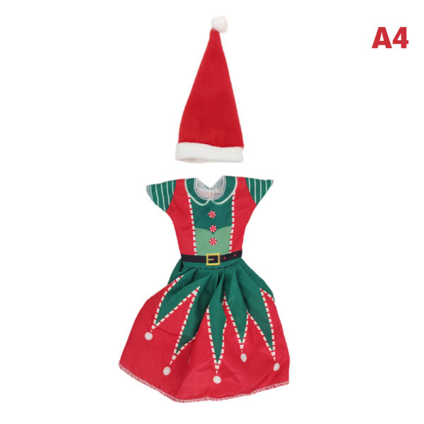 Julklänning Outfit Klänning Hattar för 11 tum 30 cm dockkläder A4