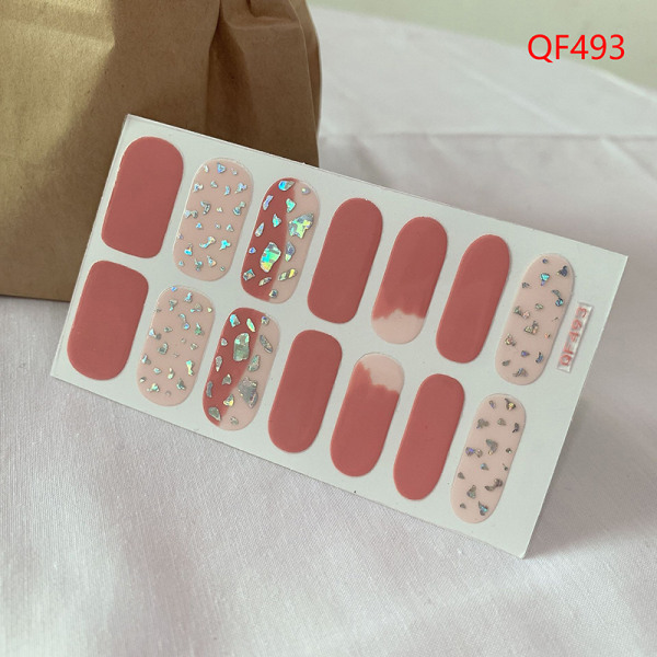 Nail Art Stickers Självhäftande fingernagelomslag cover dec QF493