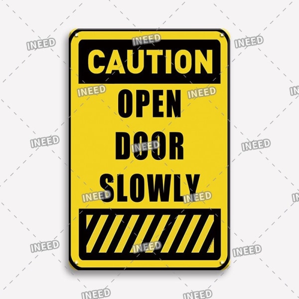 Tin Sign Warning Slogan Plate Retro Vintage Plaque Metal Plate Keep Out Aviso Camera For Yard Street Home Door Wall Decor Gift 31147 20x30cm
