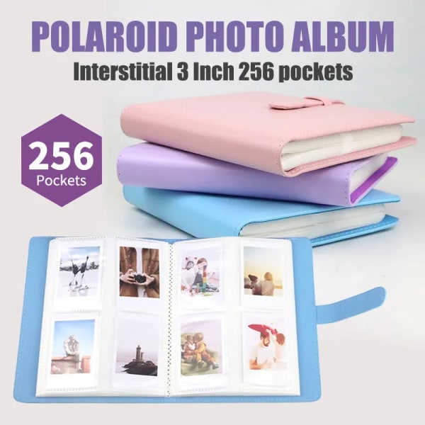 256 Pockets Mini Photo Album Picture Case for Fujifilm Instax Mini Film 7 8 9 11 25 50s 70 90 Link liplay Clay White