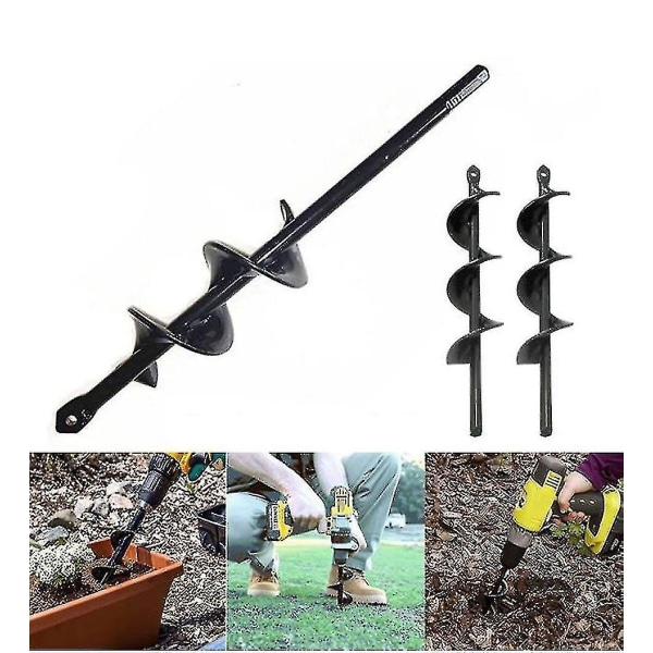 4 Sizes Garden Auger Drill Bit Tool Spiral Hole Digger Ground Drill Earth Drill 4CMx22CM